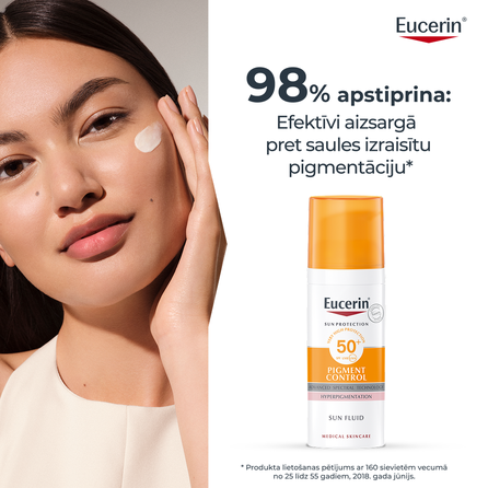EUCERIN Sun Pigment Control SPF 50+ nuo saulės ir hiperpigmentacijos  apsauginis kremas nuo saulės, 50 ml