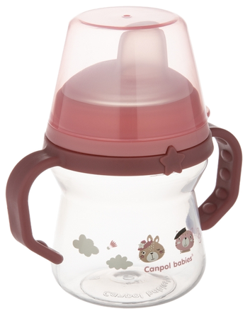 CANPOL BABIES FirstCup Bonjour Paris 6mėn+ rožinis puodeliai su rankenomis, 150 ml