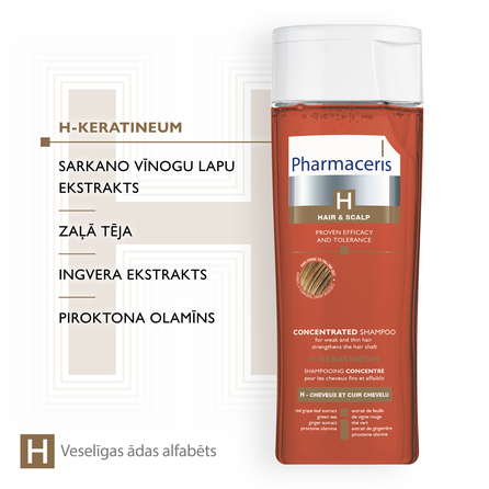 PHARMACERIS H-Keratineum šampūnas, 250 ml