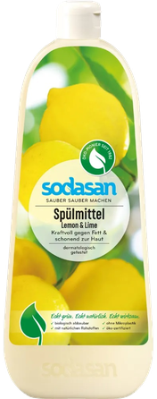 SODASAN Lemon and Lime indų ploviklis, 1000 ml
