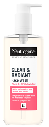 NEUTROGENA Clear&Radiant veido prausiklis, 200 ml