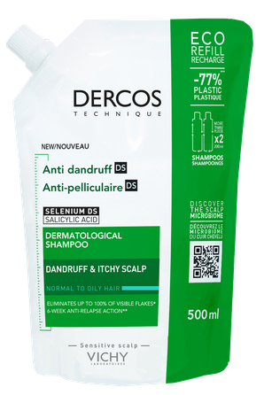 VICHY Dercos Technique Anti-Dandruff nuo pleiskanų šampūnas, 500 ml