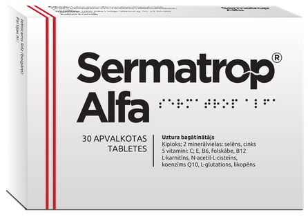 SERMATROP ALFA tabletės, 30 vnt.