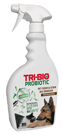 TRI-BIO Probiotinis Bioproduktas Naminių Gyvūnų Kvapo Naikiklis Ir Dėmių Valiklis dulksna, 420 ml