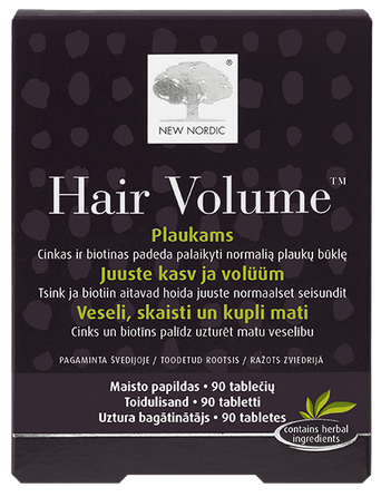 NEW NORDIC  Hair Volume tabletės, 90 vnt.