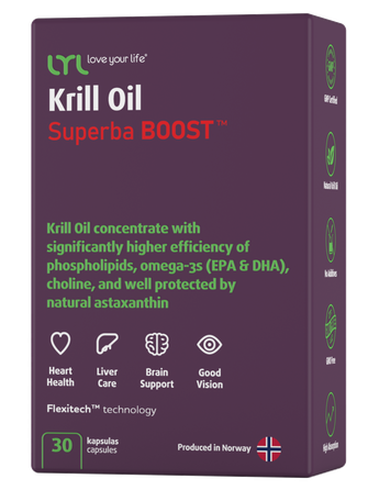 LYL Krill Oil Superba BOOST kapsulės, 30 vnt.