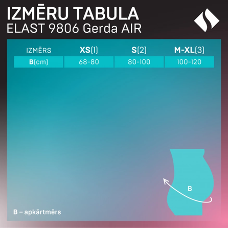 TONUS ELAST Gerda AIR, 3 dydis, baltas diržas nėščiosioms, 1 vnt.