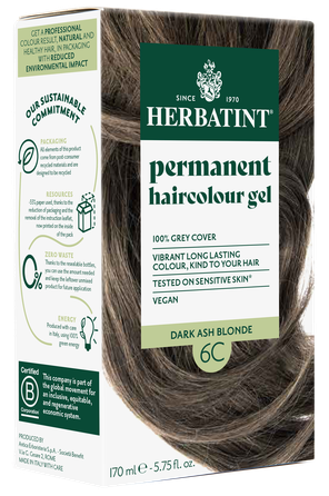 HERBATINT 6C Dark Ash Blonde plaukų dažai, 170 ml