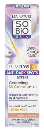 SO BIO ETIC Anti-Dark Spots BB SPF10 veido kremas, 40 ml
