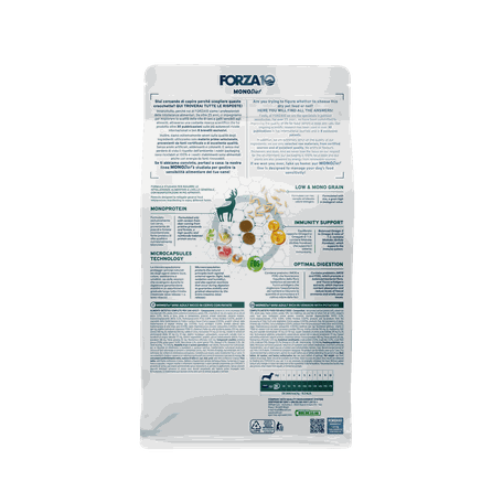 FORZA10 Monodiet Mini Adult su elniena ir bulvėmis, šunims sausas pašaras, 1.5 kg