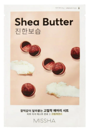 MISSHA Airy Fit Shea Butter veido kaukė, 19 g