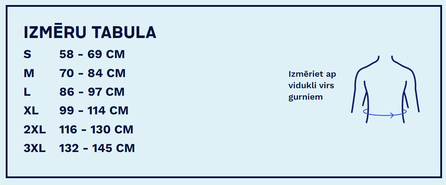 PULSAAR dydis XXXL, nugaros kompresinis diržas, 1 vnt.