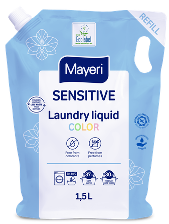 MAYERI Sensitive Color Refill skalbimo skystis, 1500 ml