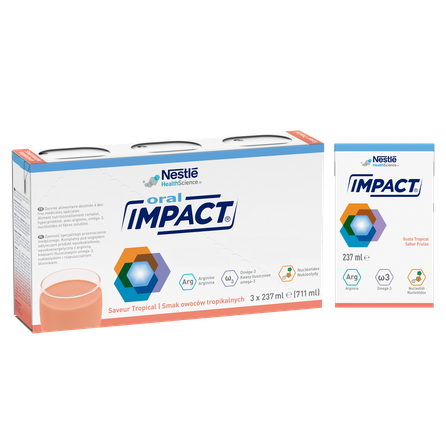 NESTLE Impact Oral tropinių vaisių skonio gėrimas, 3 vnt.