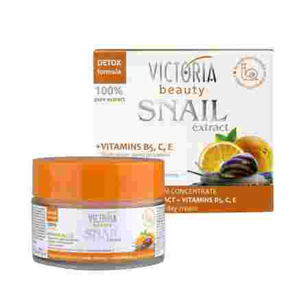 VICTORIA BEAUTY sraigių ekstrakto + vitaminų B5, C, E  veido kremas, 50 ml