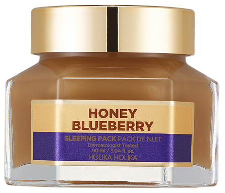 HOLIKA HOLIKA Honey Sleeping Pack (Blueberry Honey) veido kaukė, 90 ml