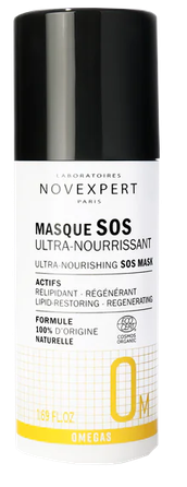 NOVEXPERT  Omega SOS Ultra-Nourishing acid veido kaukė, 50 ml