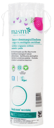 MASMI Organic medvilniniai diskeliai, 80 vnt.