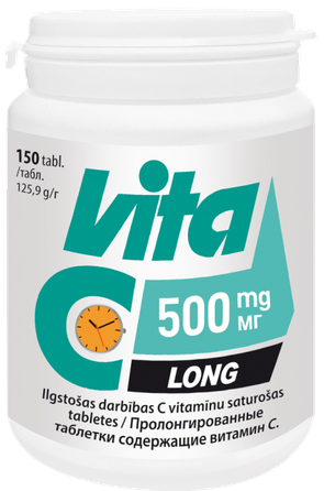 VITABALANS Vita C Long 500 mg tabletės, 150 vnt.