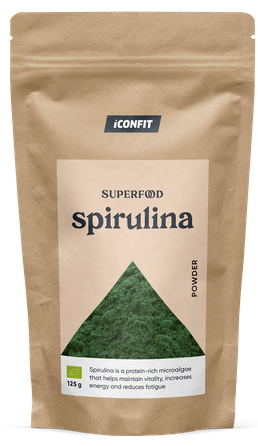 ICONFIT Organic Spirulina milteliai, 125 g