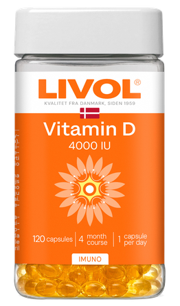LIVOL  Extra Vitamin D 4000 IU kapsulės, 120 vnt.