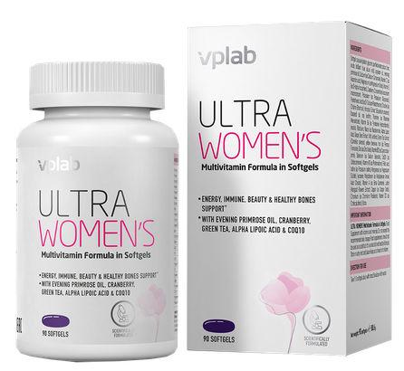 VPLAB Ultra Women's Multivitamin Formula minkštos gelio kapsulės, 90 vnt.