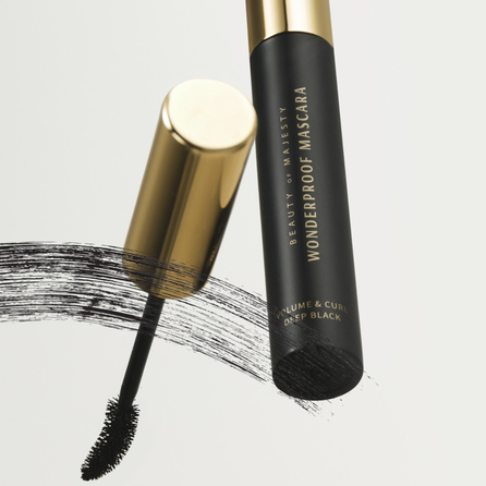 BOM Wonderproof Volume&curl 01 Deep Black antakių tušas, 8 g
