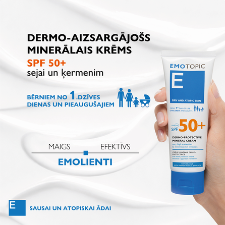 PHARMACERIS E Emotopic SPF 50+ kremas, 75 ml