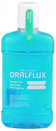 ORALFLUX Original gaivaus mėtų skonio burnos skalavimo skystis, 500 ml