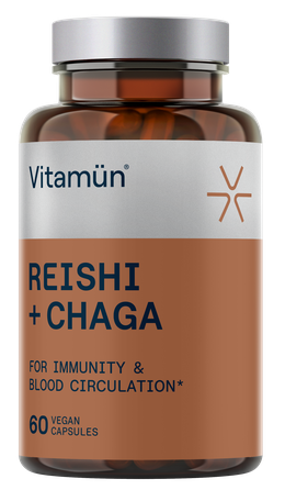 VITAMUN Reishi + Chaga kapsulės, 60 vnt.