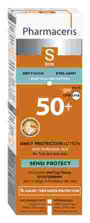 PHARMACERIS S Sensi Protect SPF 50+ veidui ir akių sričiai apsauginis losjonas, 50 ml