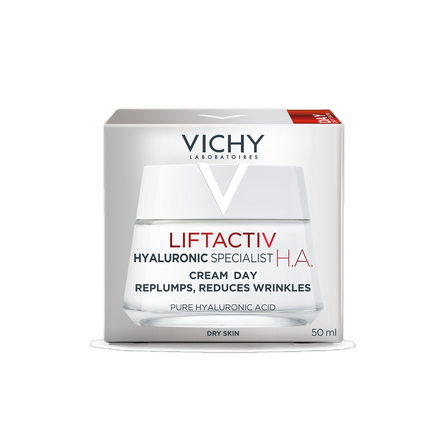 VICHY Liftactiv H.A. Anti-Wrinkle Firming For Dry Skin veido kremas, 50 ml