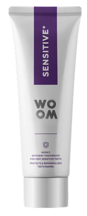 WOOM Sensitive+ labai jautriems dantims ir dantenoms dantų pasta, 75 ml