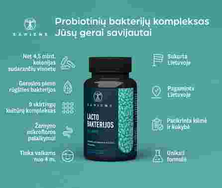 SAPIENS Lacto Bakterijos kapsulės, 60 vnt.