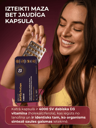 LYL sunD3 ProCaps 4000 SV kapsulės, 60 vnt.