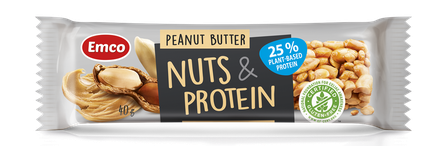 EMCO Peanut Butter Nuts & Protein batonėlis, 40 g