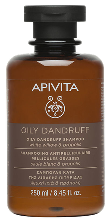 APIVITA Oily Dandruff, White Willow & Propolis šampūnas, 250 ml