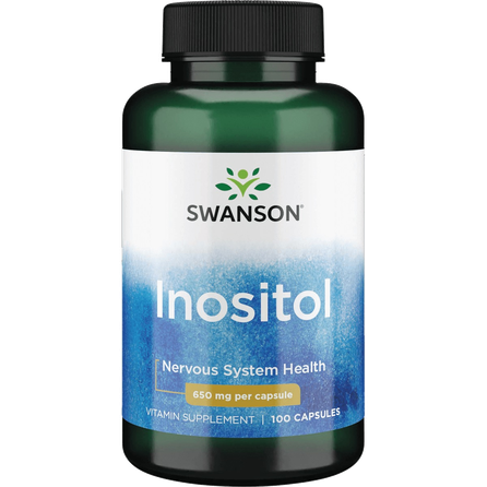 SWANSON Inozitolis 650 Mg, nervų sistemos veiklai, kapsulės, 100 vnt.
