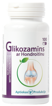 APTIEKAS PRODUKCIJA gliukozaminas su chondroitinu kapsulės, 100 vnt.