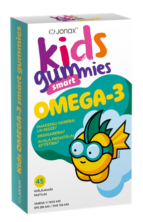 JONAX Omega-3 Smart Gummies kramtomosios pastilės, 45 vnt.
