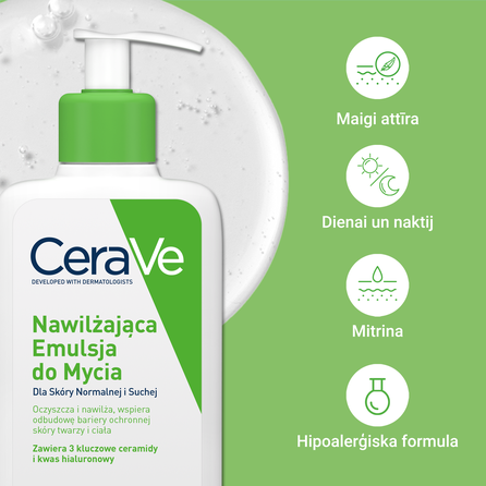 CERAVE For Face And  Body Hydrating With Ceramides valomasis kremas, 236 ml