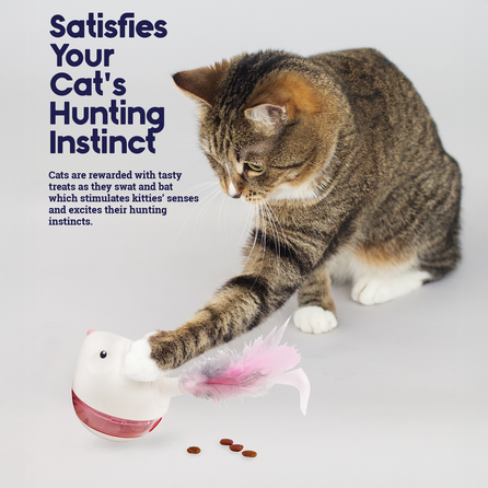 CATSTAGES Hunt N Swat Treat Tumblers, rožinis žaislas, 1 vnt.