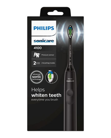 PHILIPS Sonicare 4100HX3681/54 (juodas) elektrinis dantų šepetėlis, 1 vnt.
