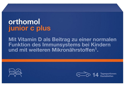 ORTHOMOL Junior C Plus kramtomosios tabletės, 42 vnt.