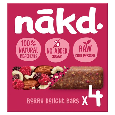 NAKD Berry Delight 35g batonėlis, 4 vnt.