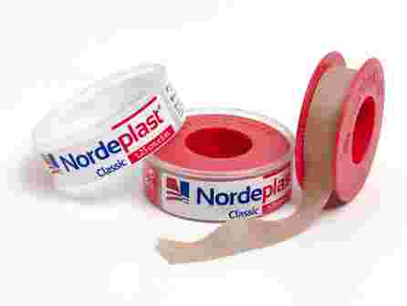 NORDEPLAST   fiksuojantis, 1.25cmx5m, lipnus pleistras ritinėlyje, 1 vnt.