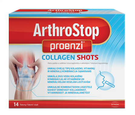 ARTHROSTOP PROENZI COLLAGEN SHOTS buteliukai, 14 vnt.