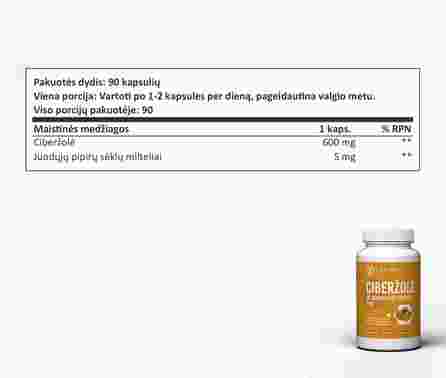 SAPIENS Turmeric With Black Pepper PRO kapsulės, 90 vnt.