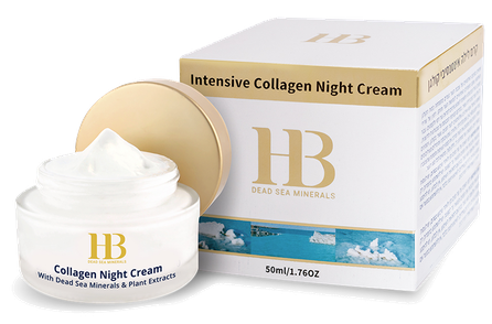 HEALTH&BEAUTY intensyvus naktinis su kolagenu veido kremas, 50 ml