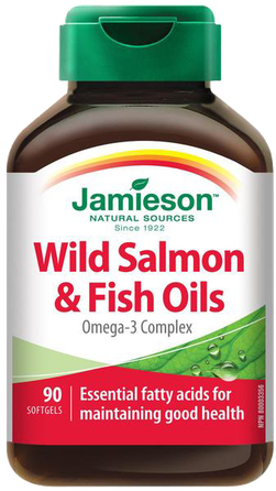 JAMIESON Wild Salmon & Fish Oil kapsulės, 90 vnt.